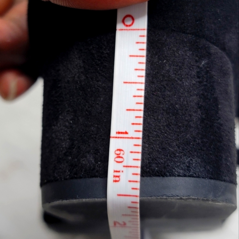 SAINT LAURENT Suede Babies Buckle Sandals In Black 37/7. - Picture 14 of 14